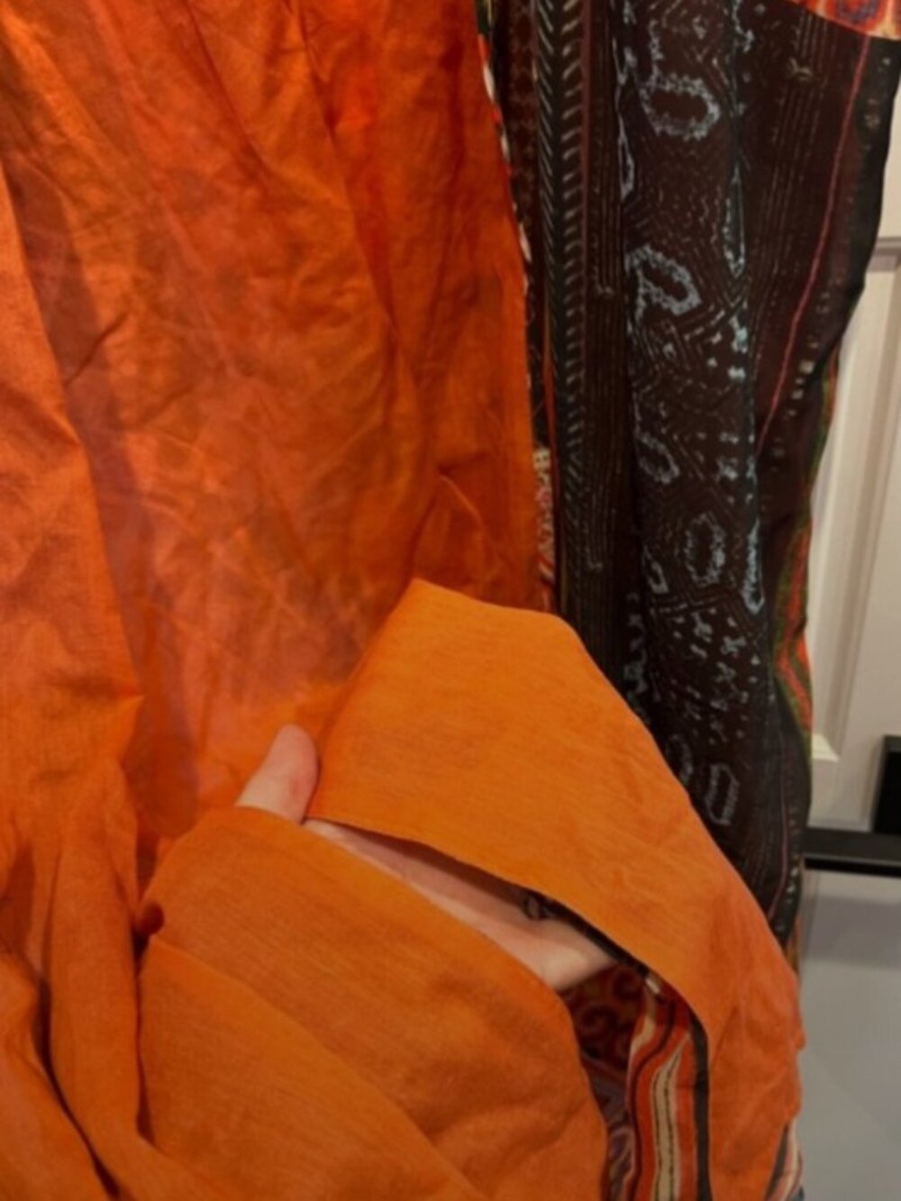 Boho Maxi Kimono Beach Cover Up in Rust Multi - Picture 8 of 10